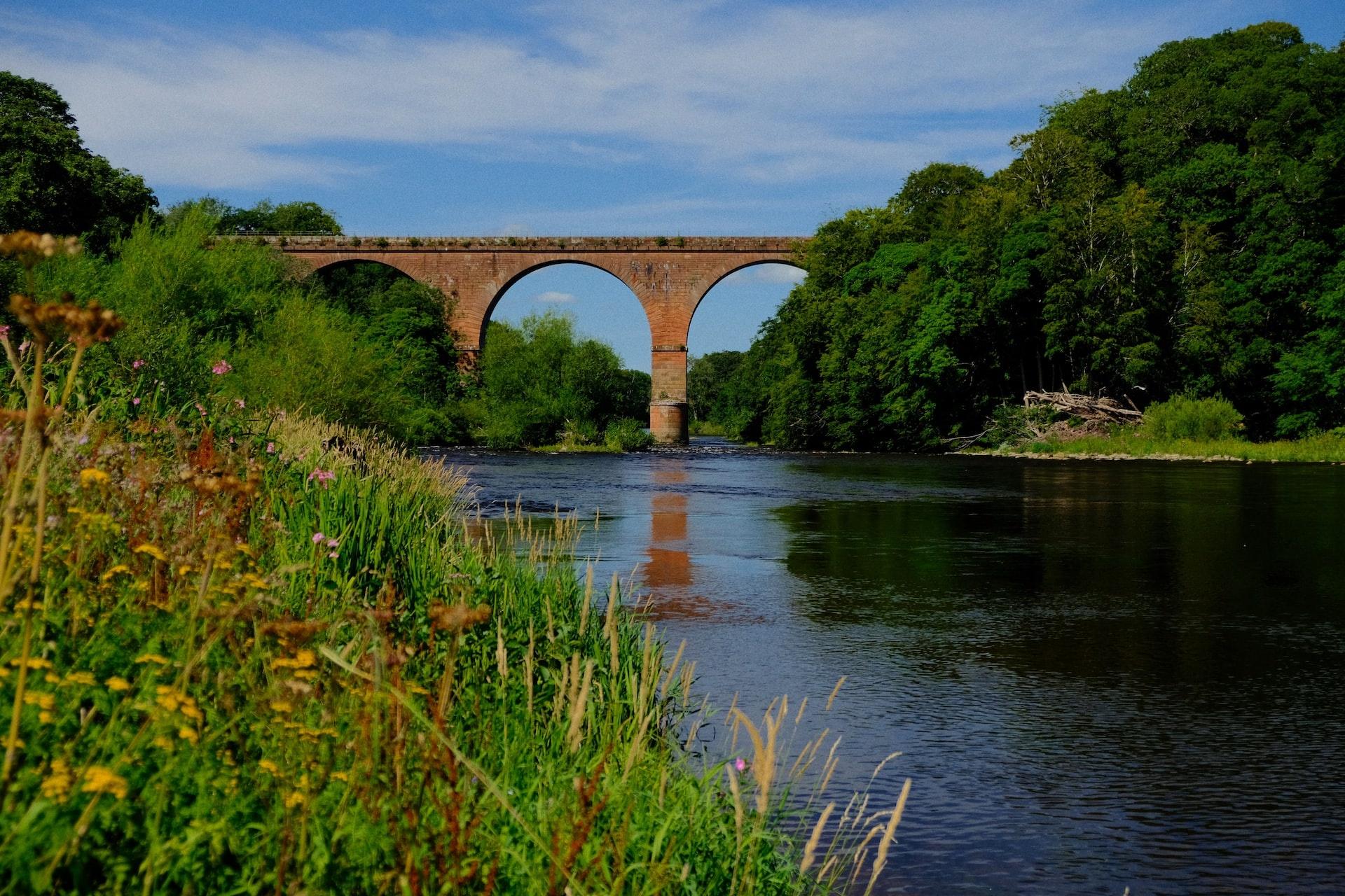 Corby Bridge, also known as Wetheral Viaduct