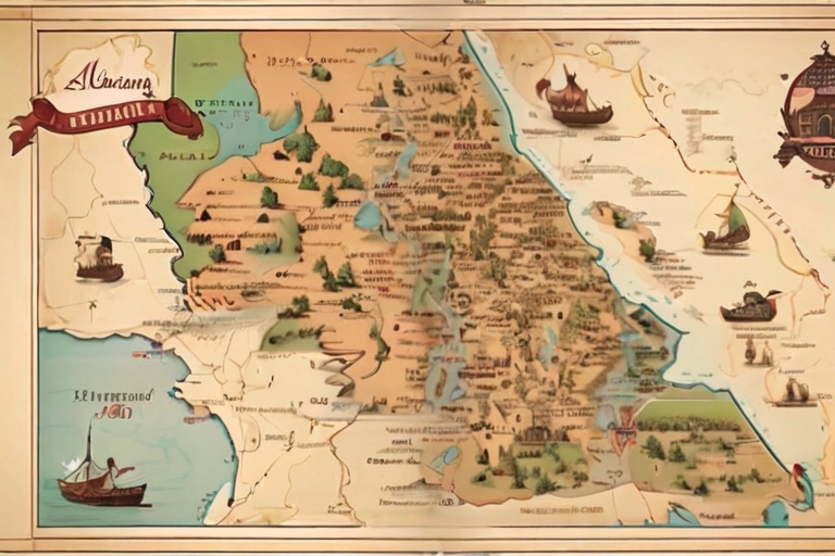 Alabama Map Illustration
